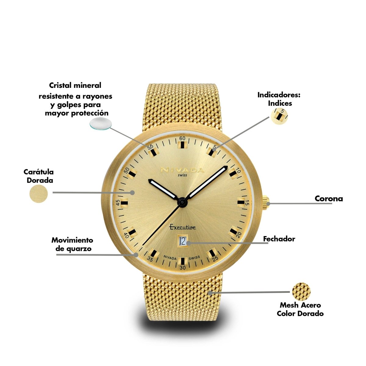 Reloj Executive 110 Caballero - Reloj Nivada Swiss