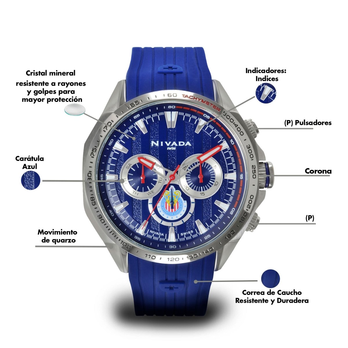 Reloj Fan Chivas 106 Caballero - Reloj Nivada Swiss