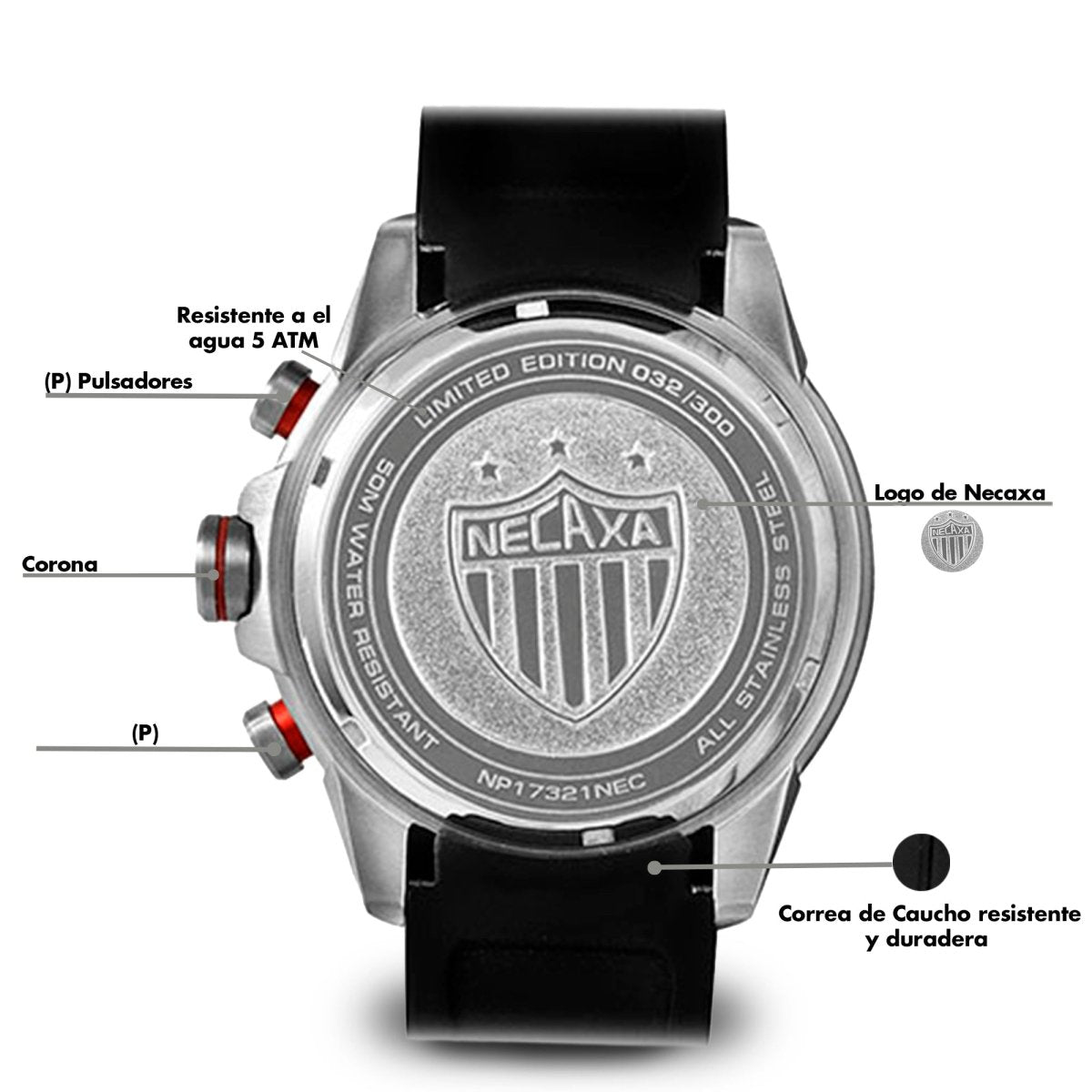 Reloj Fan Necaxa 109 Caballero - Reloj Nivada Swiss
