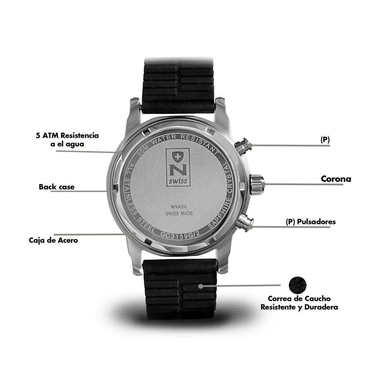 Reloj Moonmaster 148 Caballero - Reloj Nivada Swiss