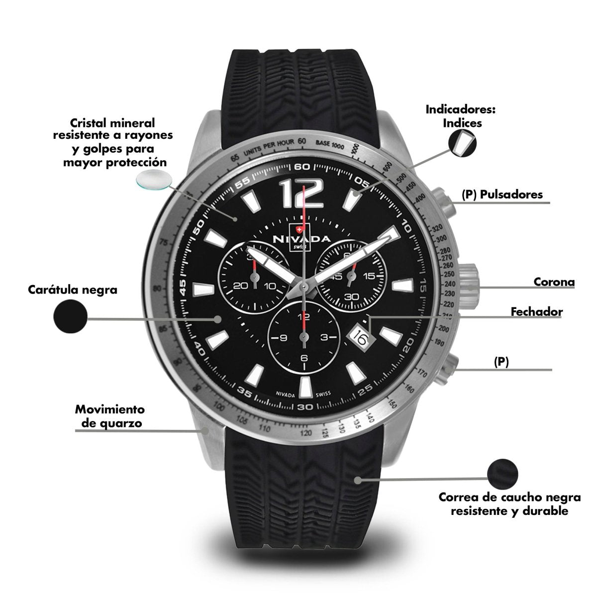 Reloj Moonmaster 153 Caballero - Reloj Nivada Swiss