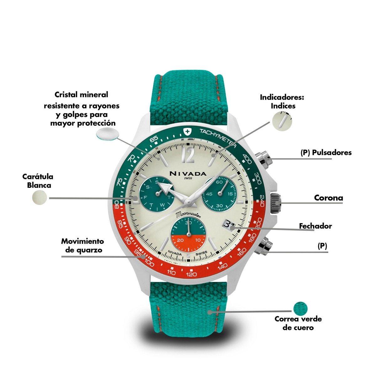 Reloj Moonmaster Ceramica 105 Dama - Reloj Nivada Swiss