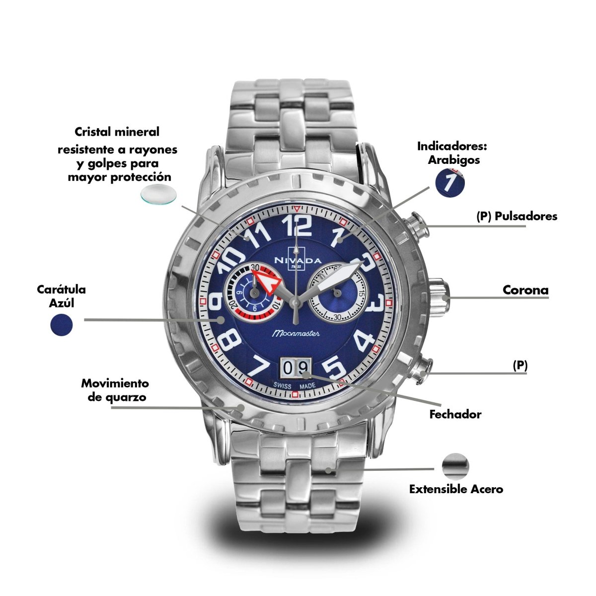 Reloj Moonmaster Chrono 103 Caballero - Reloj Nivada Swiss