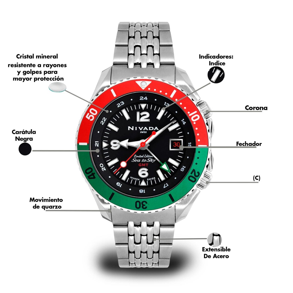 Reloj Sea To Sky 101 Caballero - Reloj Nivada Swiss
