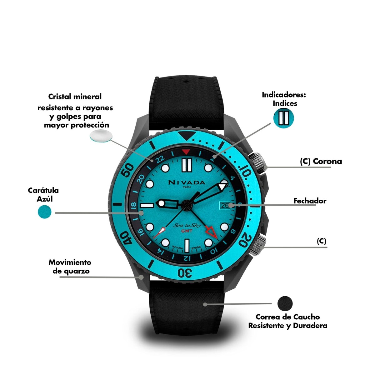 Reloj Sea To Sky 109 Caballero - Reloj Nivada Swiss