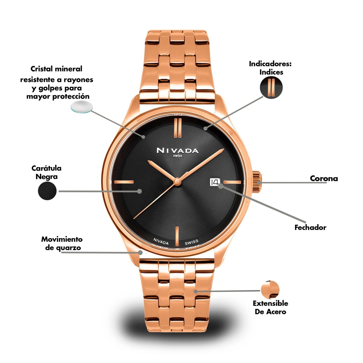 Reloj Time Is Mine 113 Caballero - Reloj Nivada Swiss
