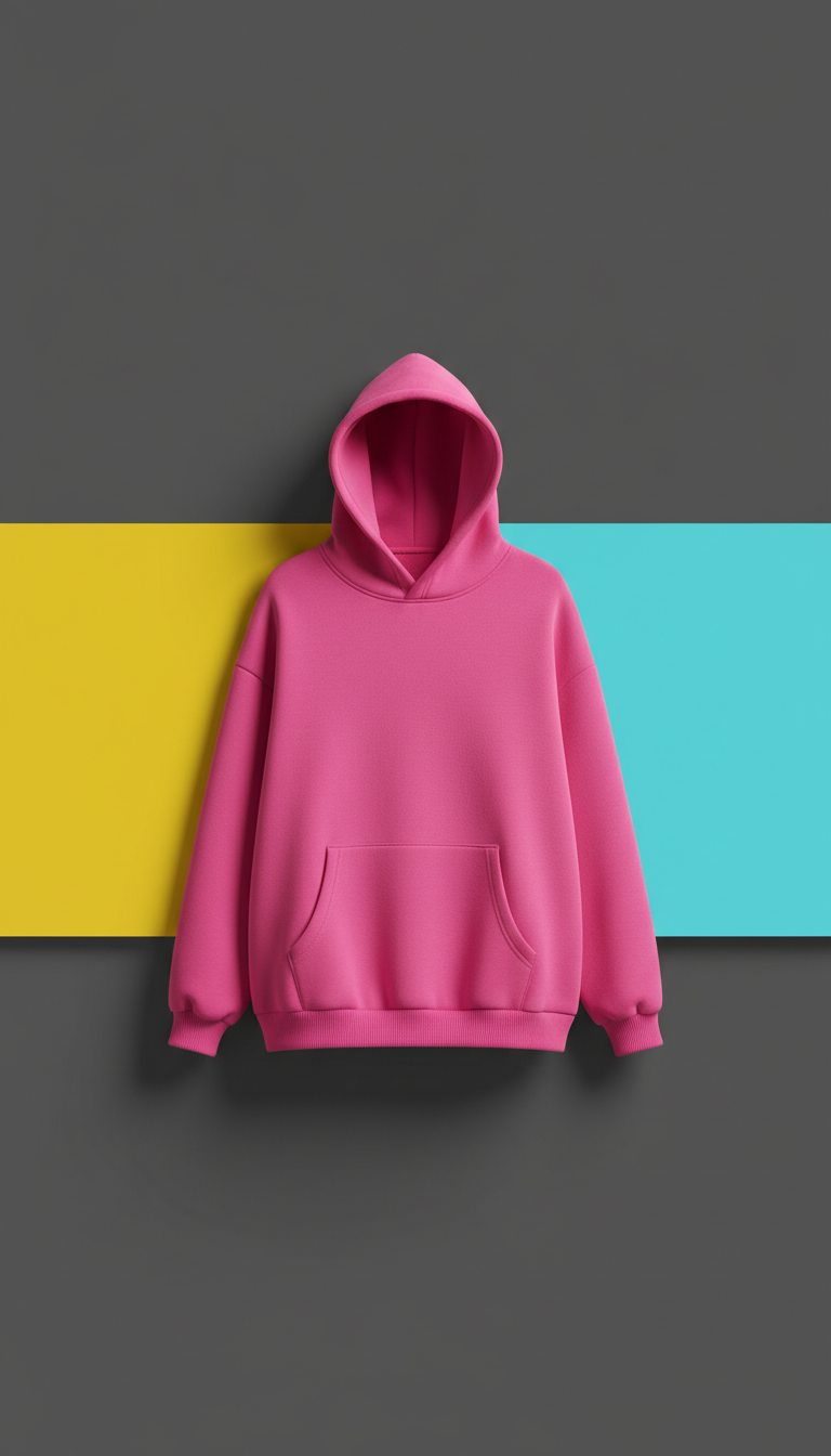 Sudadera oversize Electric Pink logo explosivo