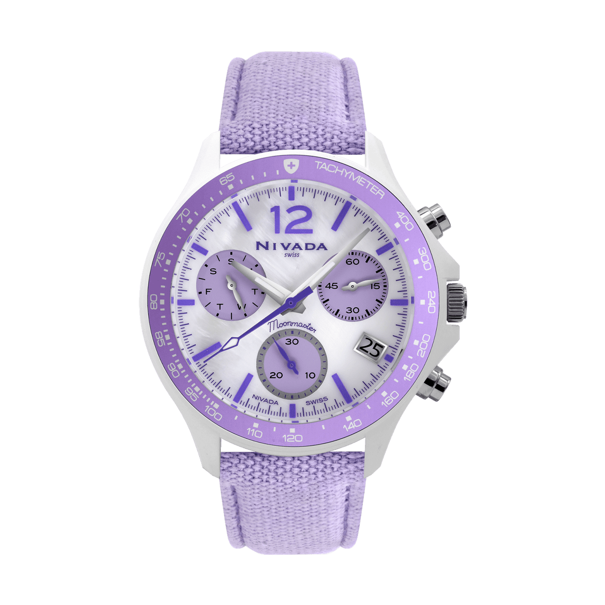 Moonmaster Cerámica Cronógrafo Morado - Reloj Nivada Swiss