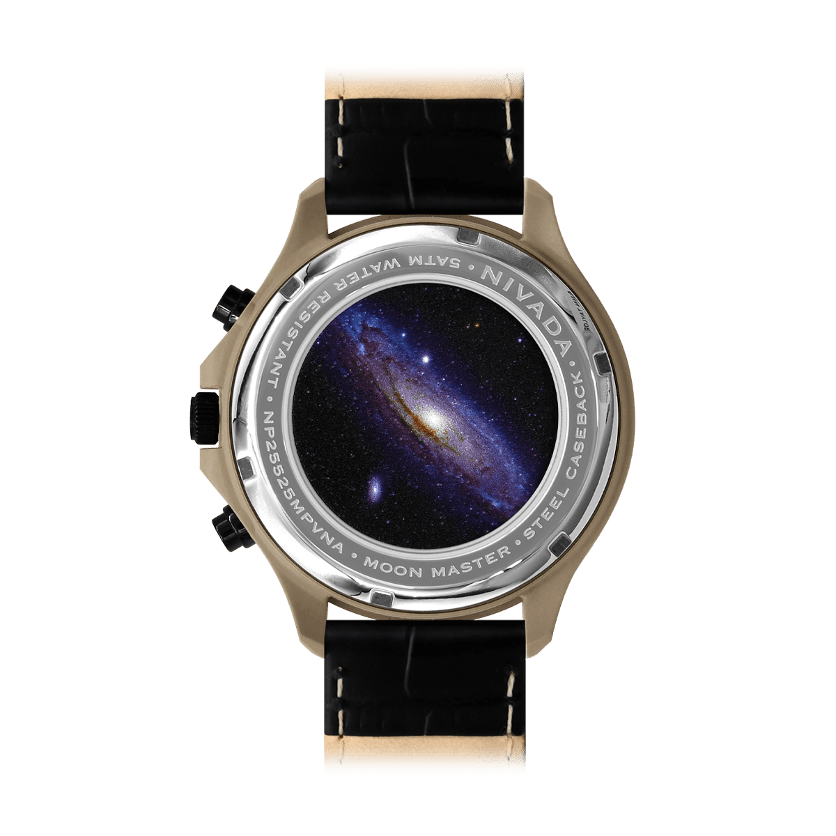 Moonmaster Cerámica Cronógrafo Negro Dorado - Reloj Nivada Swiss