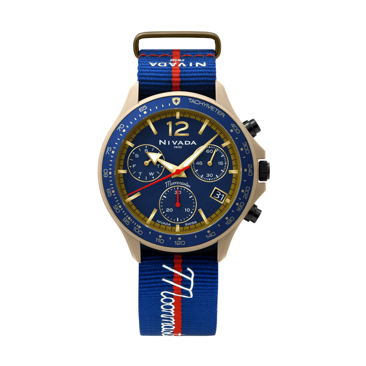 Moonmaster Cerámica Cronómetro Azul - Reloj Nivada Swiss