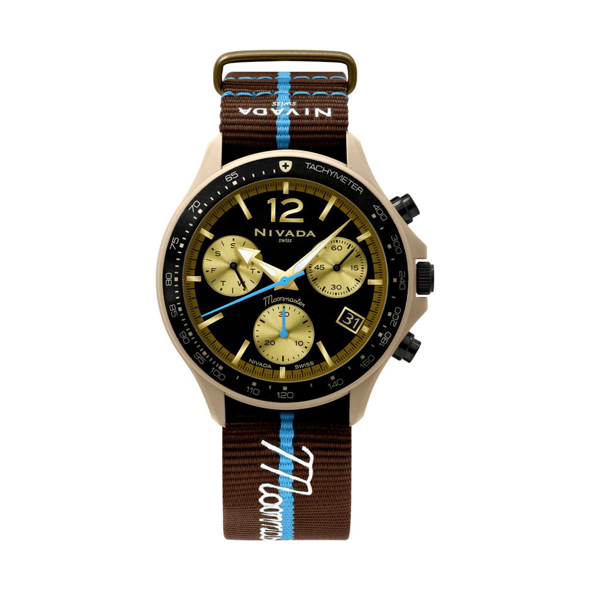 Moonmaster Cerámica Cronómetro Café - Reloj Nivada Swiss