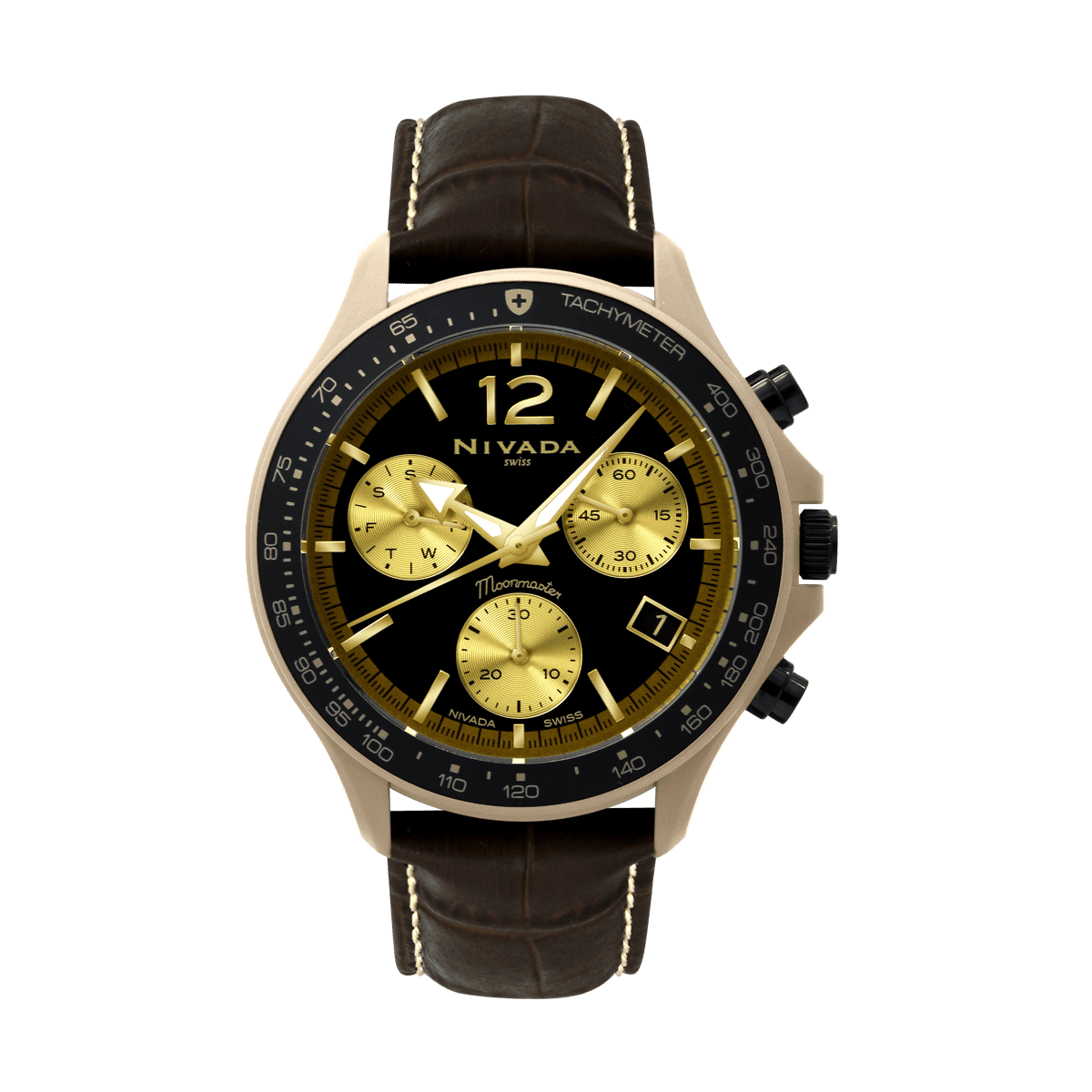 Moonmaster Cerámica Cronómetro Café - Reloj Nivada Swiss