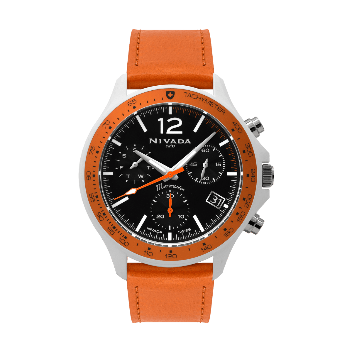 Moonmaster Cerámica Cronómetro Naranja - Reloj Nivada Swiss