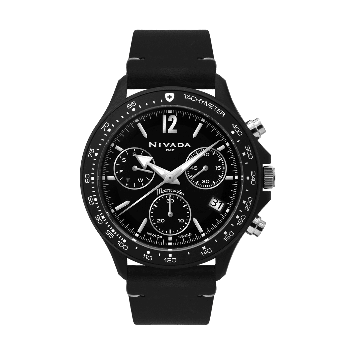 Moonmaster Cerámica Cronómetro Negro - Reloj Nivada Swiss