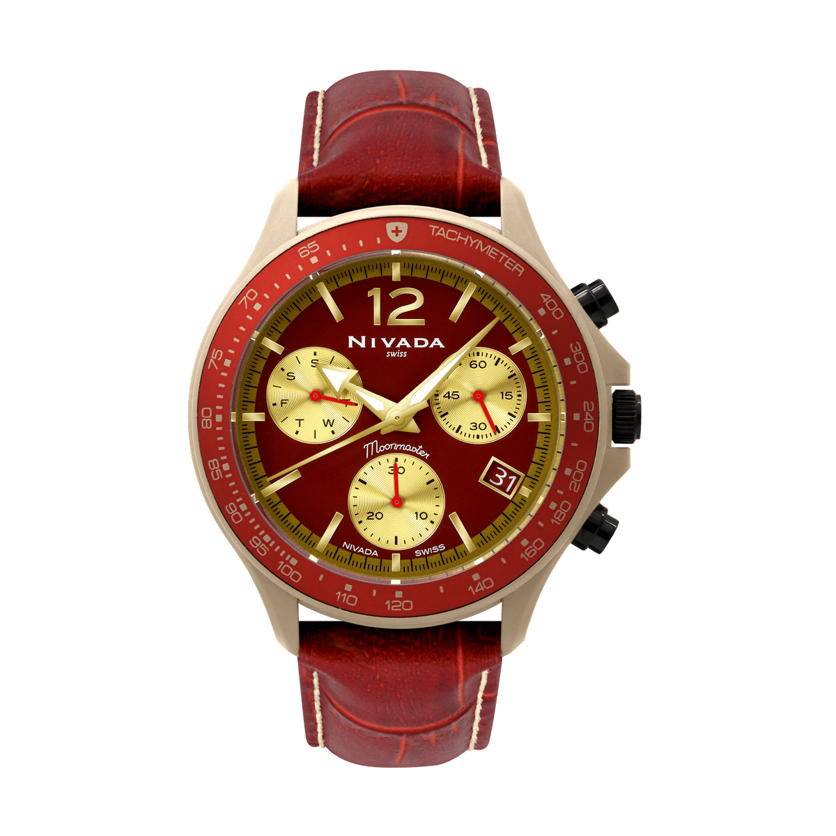 Moonmaster Cerámica Cronómetro Rojo - Reloj Nivada Swiss