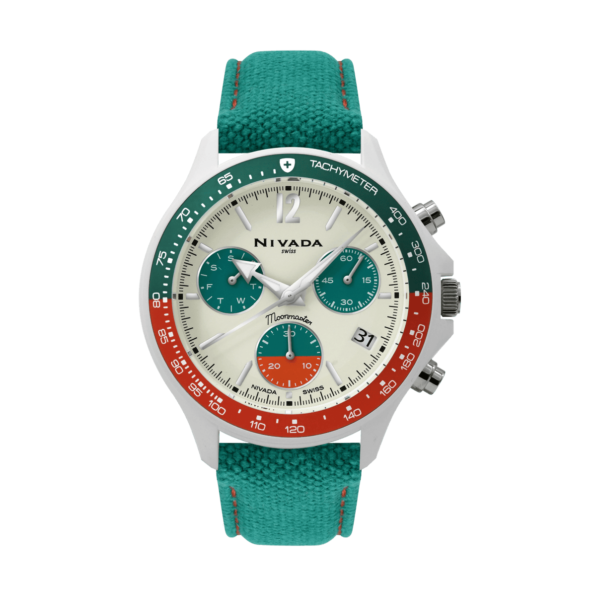 Moonmaster Cerámica Cronómetro Verde & Rojo - Reloj Nivada Swiss