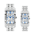 Par de relojes Hombre y Mujer - NIVADA EXECUTIVE ACERO/ACERO PLATA ROMANO - Reloj Nivada Swiss