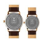 Par de relojes Hombre y Mujer - NIVADA EXECUTIVE DORADO / PIEL PLATA INDICE - Reloj Nivada Swiss