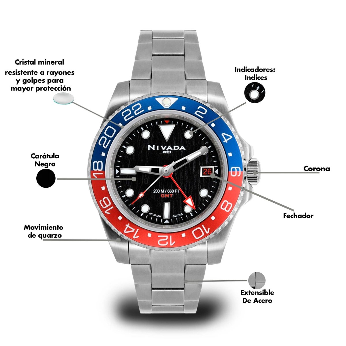 Reloj Abyss Master 102 Caballero - Reloj Nivada Swiss
