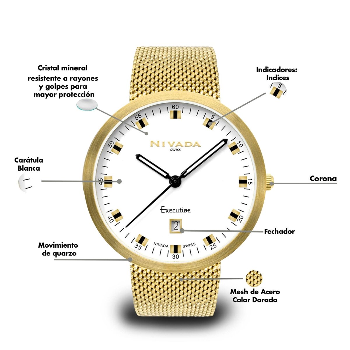 Reloj Executive 108 Caballero - Reloj Nivada Swiss