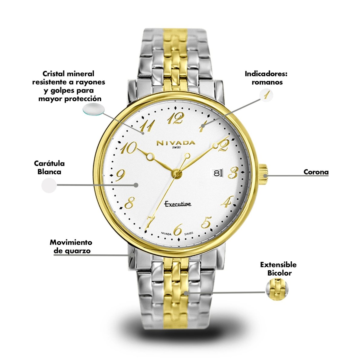 Reloj Executive 155 Caballero - Reloj Nivada Swiss