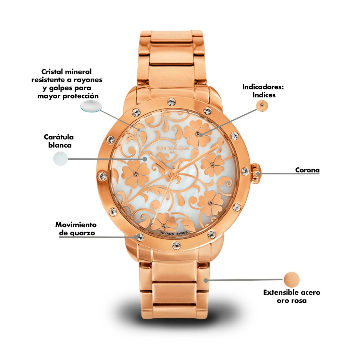 Reloj Flower 102 Dama - Reloj Nivada Swiss