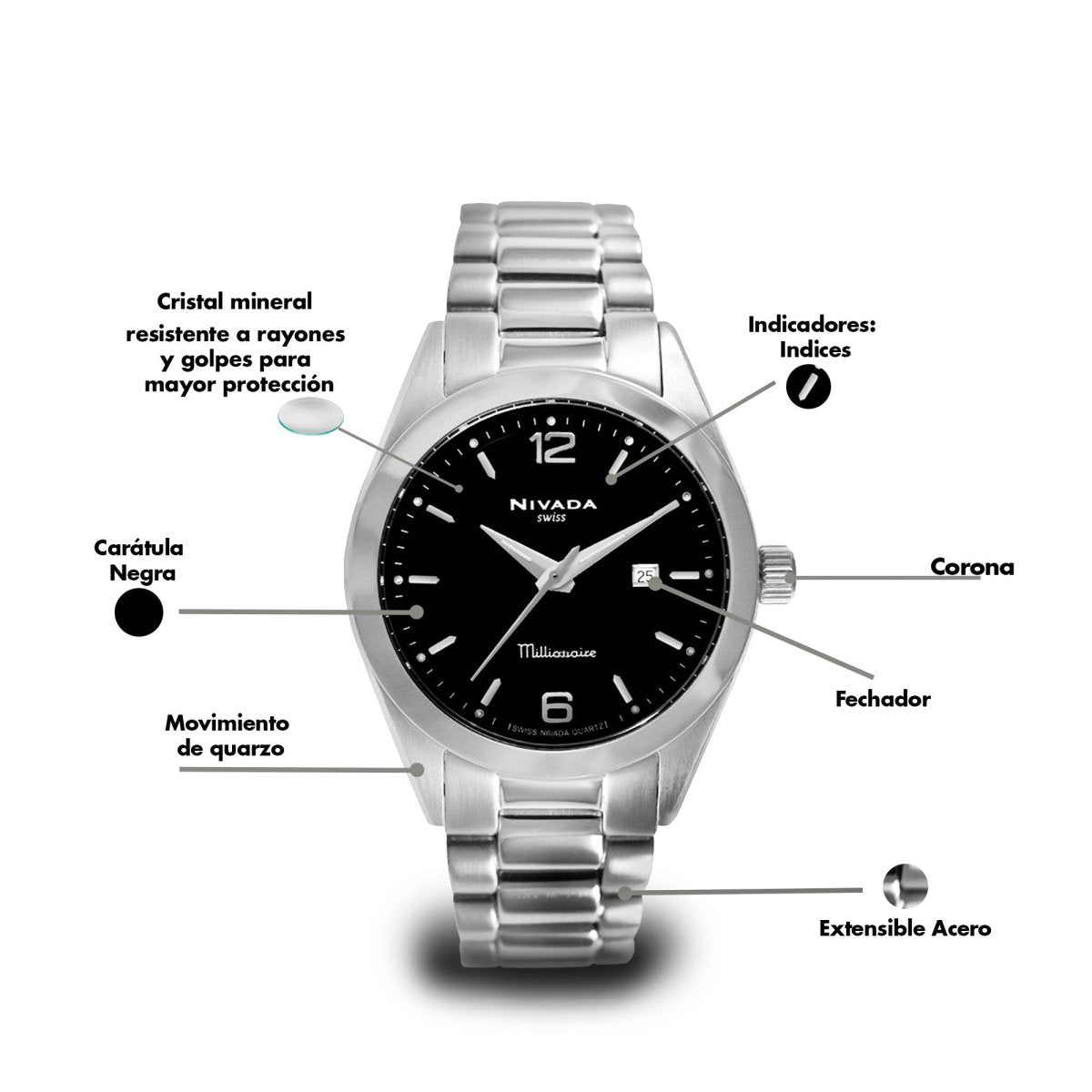 Reloj Millionaire 105 Dama - Reloj Nivada Swiss