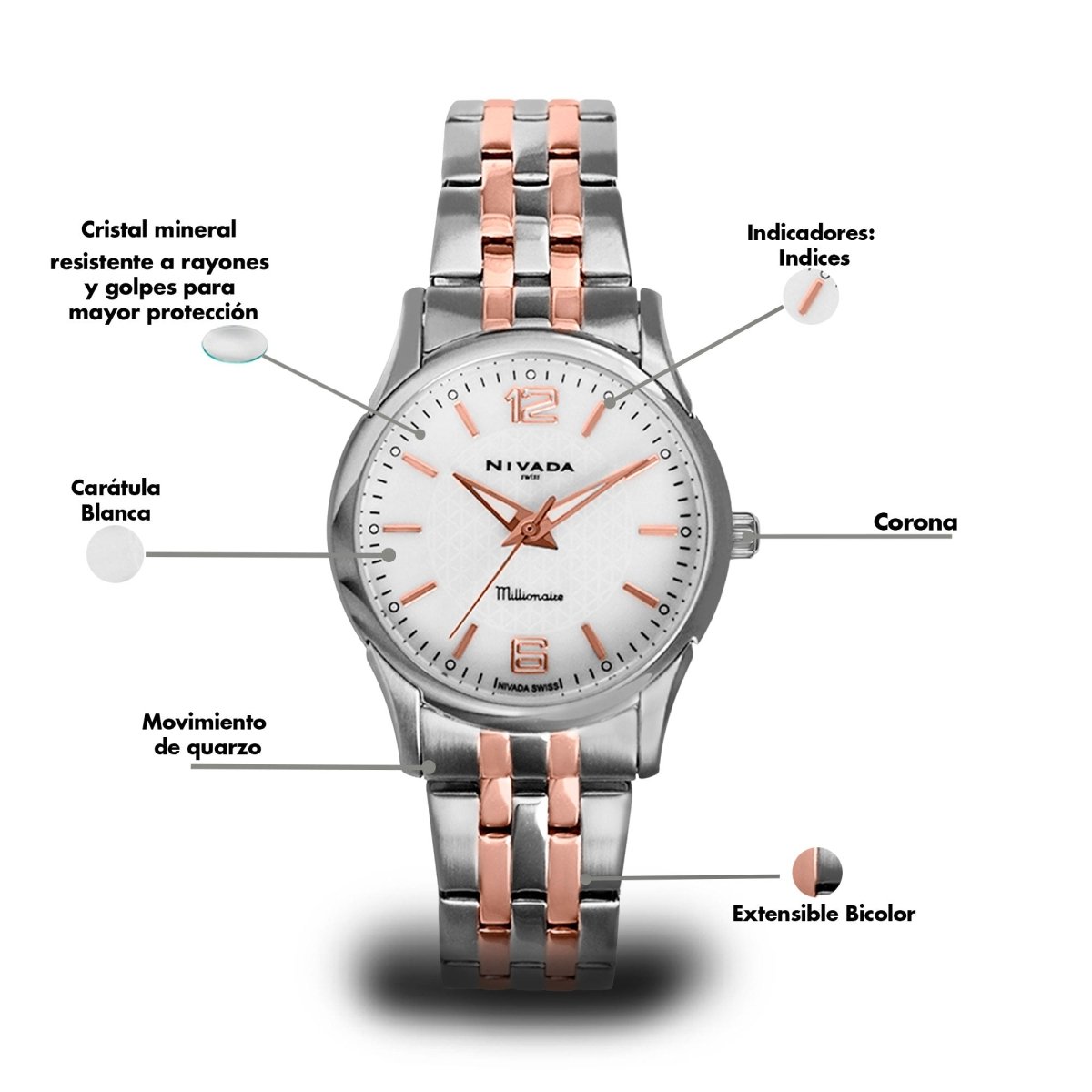 Reloj Millionaire 108 Dama - Reloj Nivada Swiss