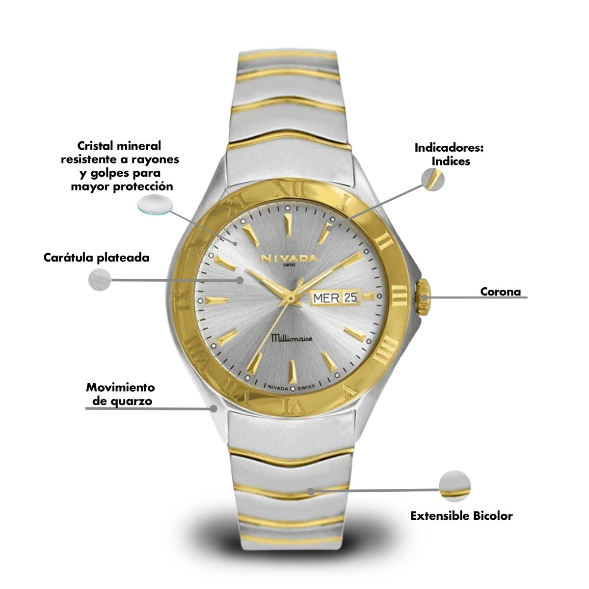 Reloj Millionaire 115 Dama - Reloj Nivada Swiss