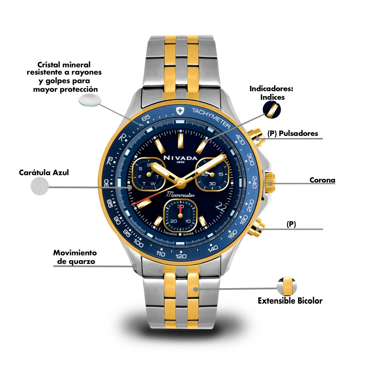 Reloj Moonmaster 124 Caballero - Reloj Nivada Swiss
