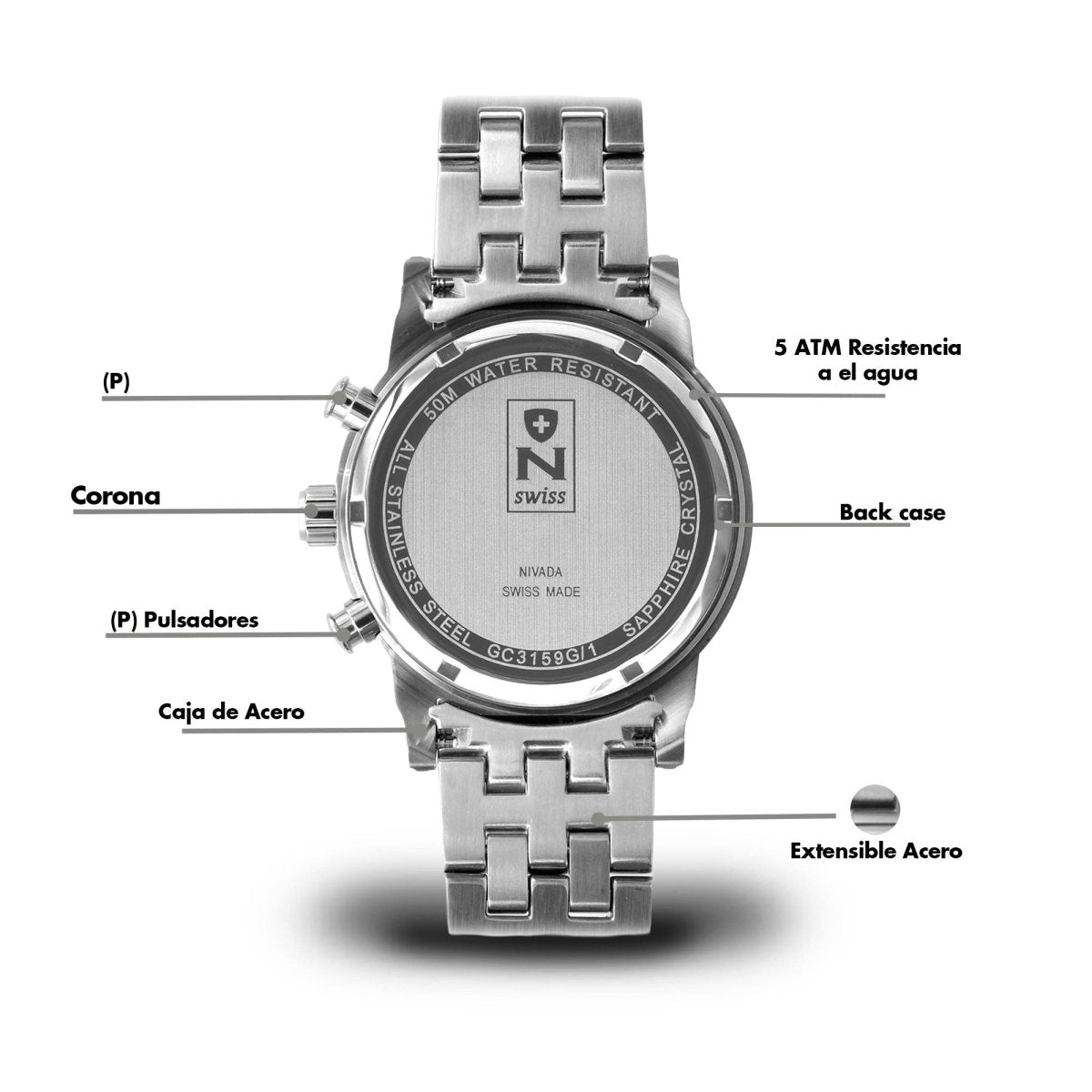 Reloj Moonmaster Chrono 103 Caballero - Reloj Nivada Swiss