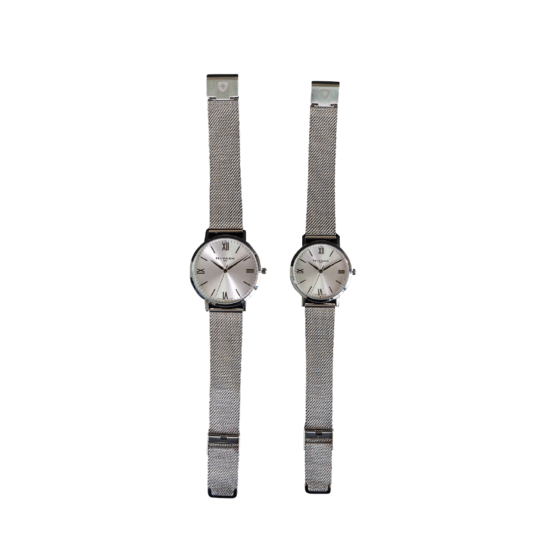 RELOJ NIVADA CORPORATE AC/MESH CARATULA PLATA ROMANOS - Reloj Nivada Swiss