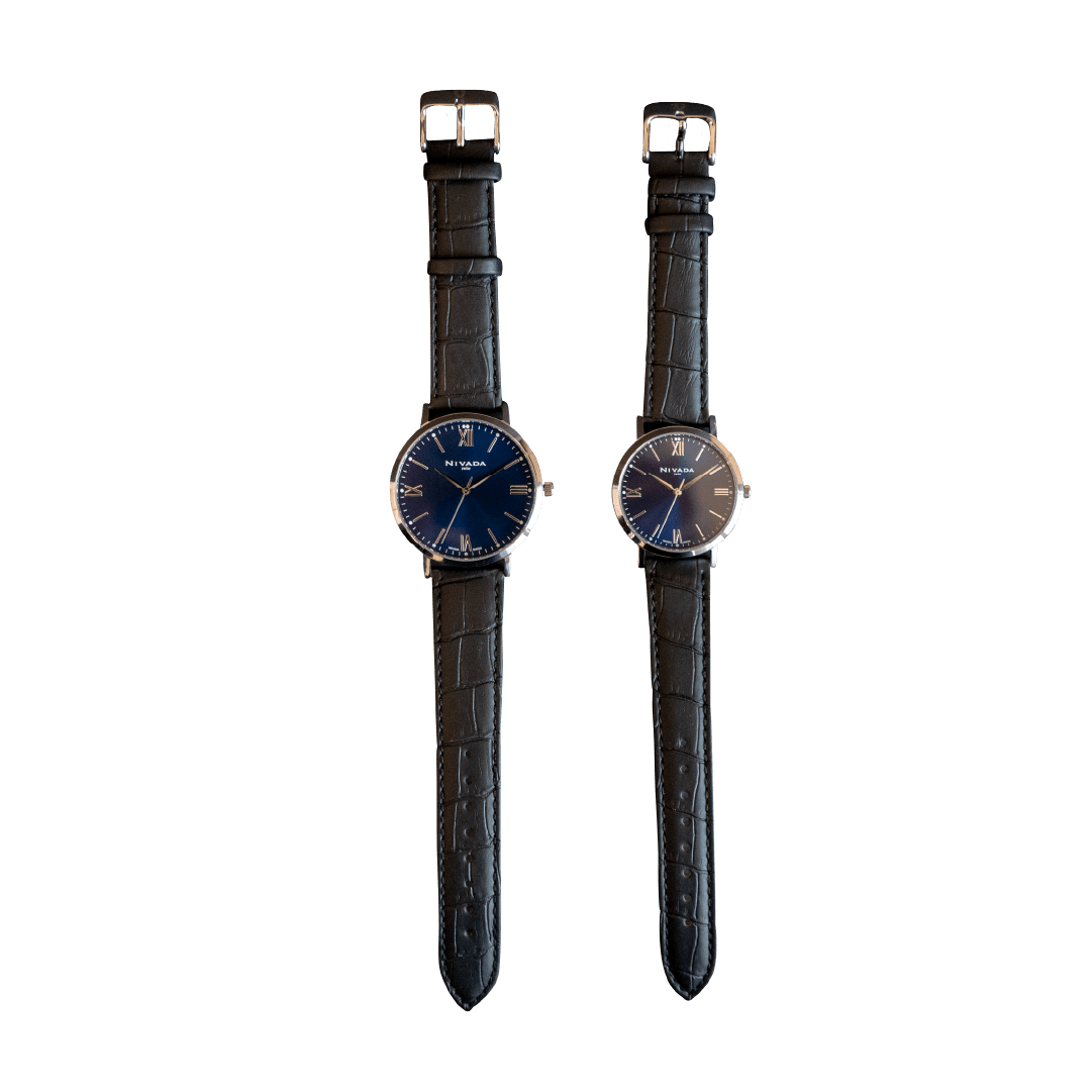 RELOJ NIVADA CORPORATE AC/PIEL CARATULA AZUL ROMANOS - Reloj Nivada Swiss