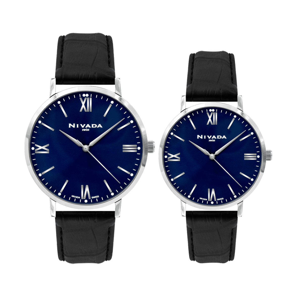 RELOJ NIVADA CORPORATE AC/PIEL CARATULA AZUL ROMANOS - Reloj Nivada Swiss