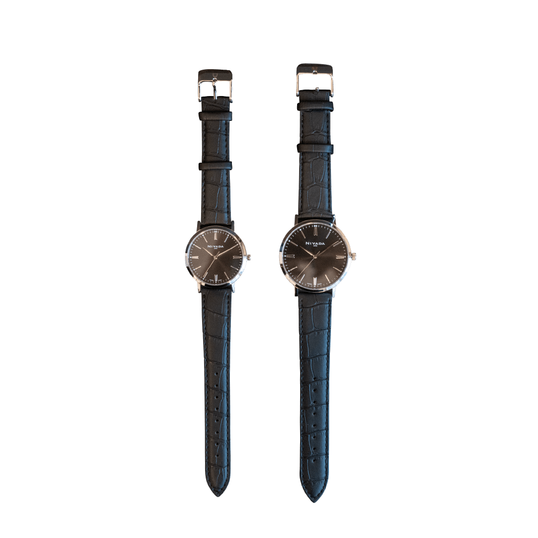 RELOJ NIVADA CORPORATE AC/PIEL CARATULA NEGRA INDICES - Reloj Nivada Swiss