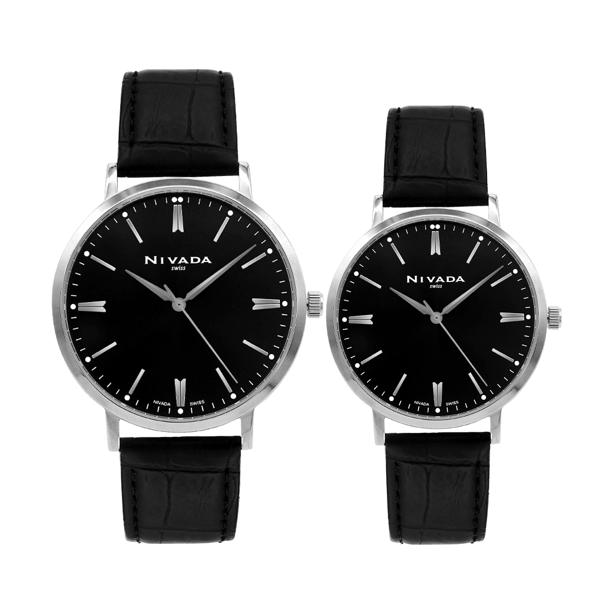 RELOJ NIVADA CORPORATE AC/PIEL CARATULA NEGRA INDICES - Reloj Nivada Swiss