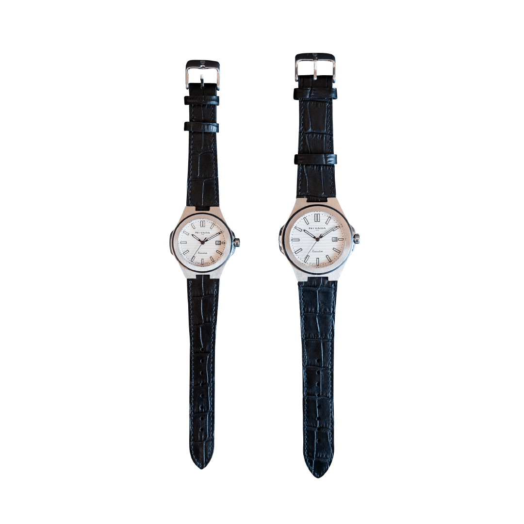 RELOJ NIVADA EXECUTIVE AC/PIEL CARATULA BLANCA INDICES - Reloj Nivada Swiss