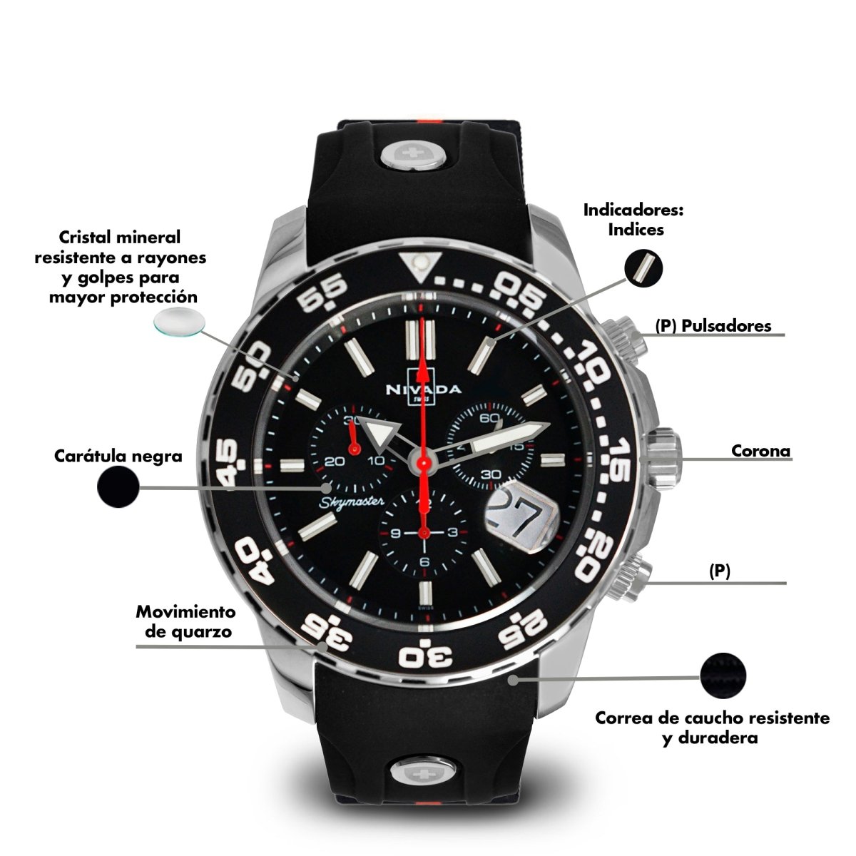 Reloj Skymaster 108 Caballero - Reloj Nivada Swiss