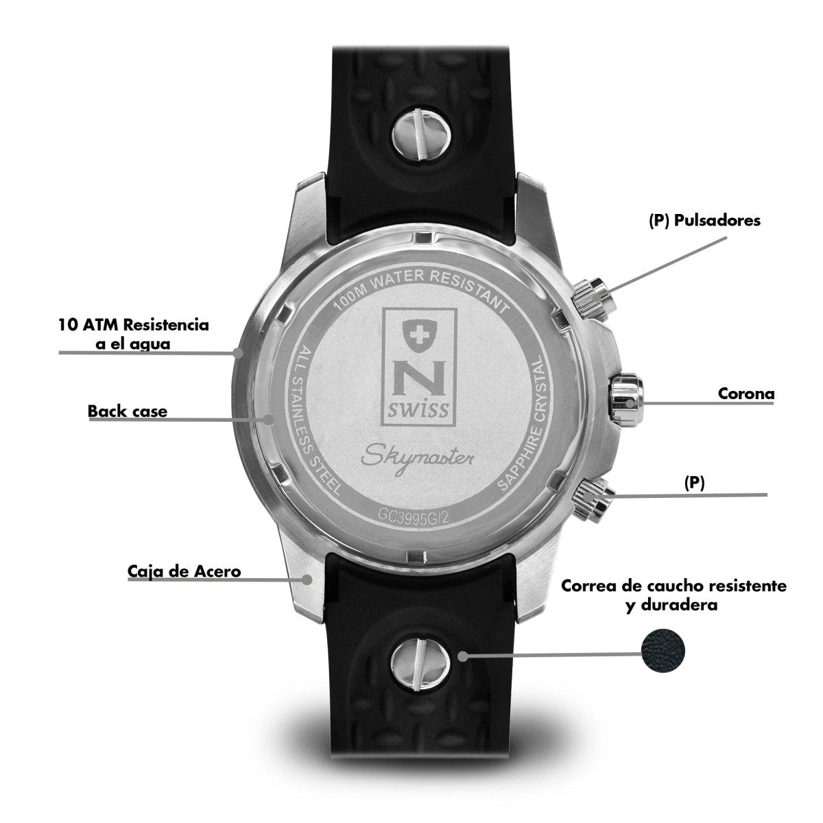 Reloj Skymaster 108 Caballero - Reloj Nivada Swiss