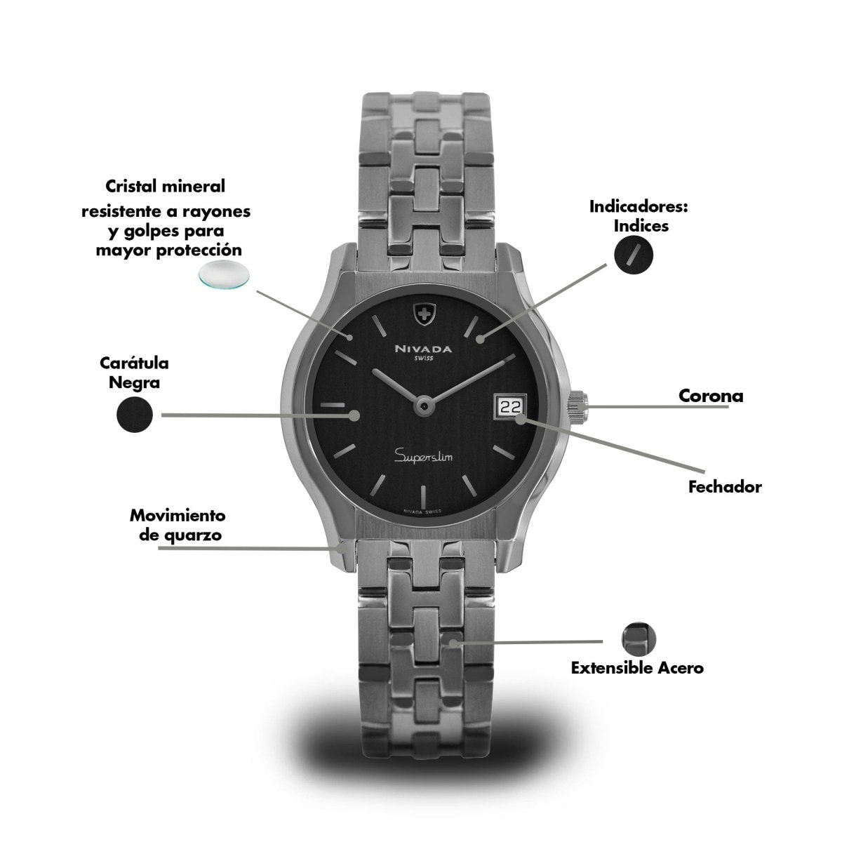 Reloj Super Slim 118 Dama - Reloj Nivada Swiss