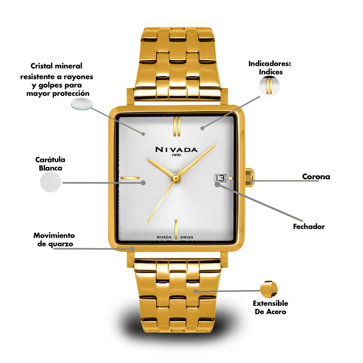 Reloj Time Is Mine 100 Caballero - Reloj Nivada Swiss