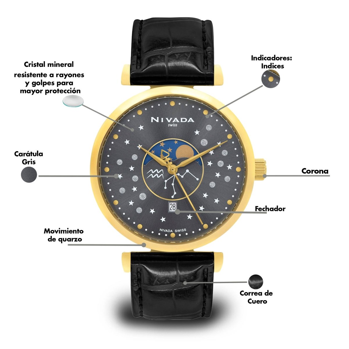 Reloj Zodiaco 108 Caballero - Reloj Nivada Swiss
