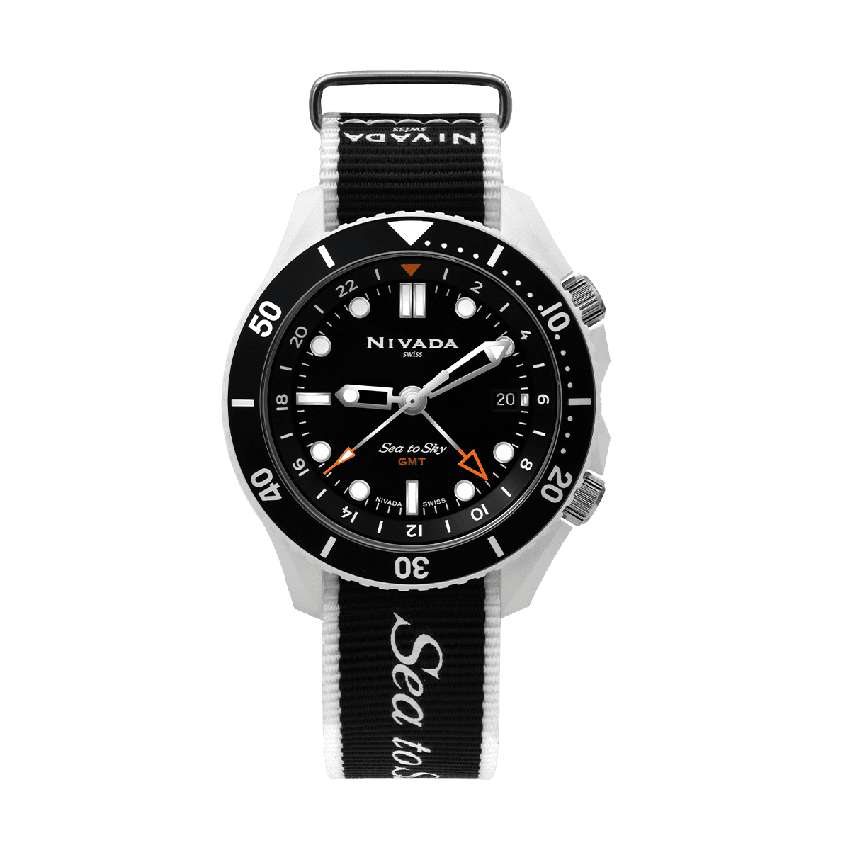 Sea To Sk& Cerámica GMT Negro - Reloj Nivada Swiss