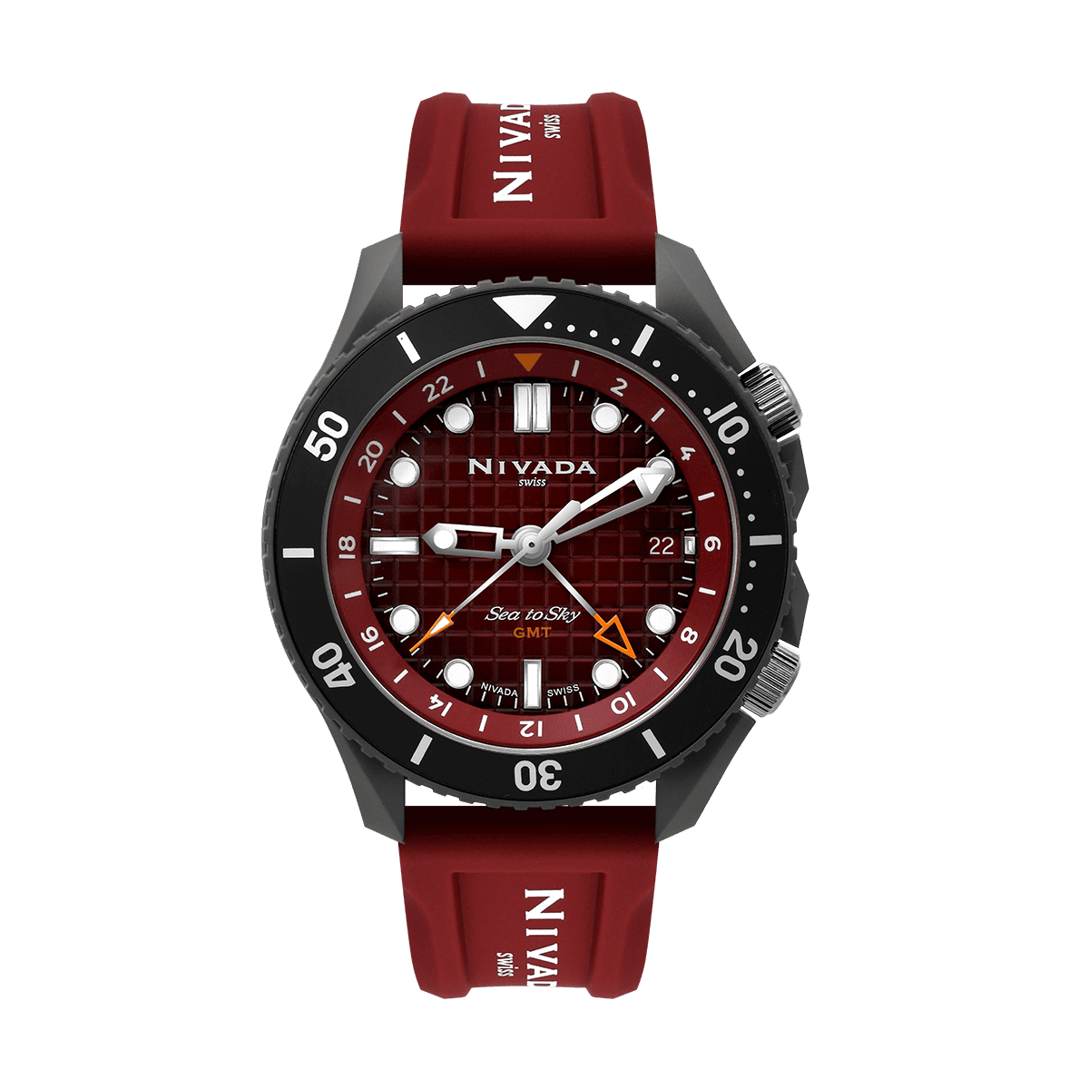 Sea To Sk& Cerámica GMT Rojo - Reloj Nivada Swiss