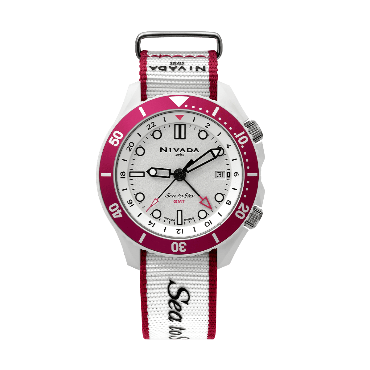 Sea To Sk& Cerámica GMT Rosa - Reloj Nivada Swiss