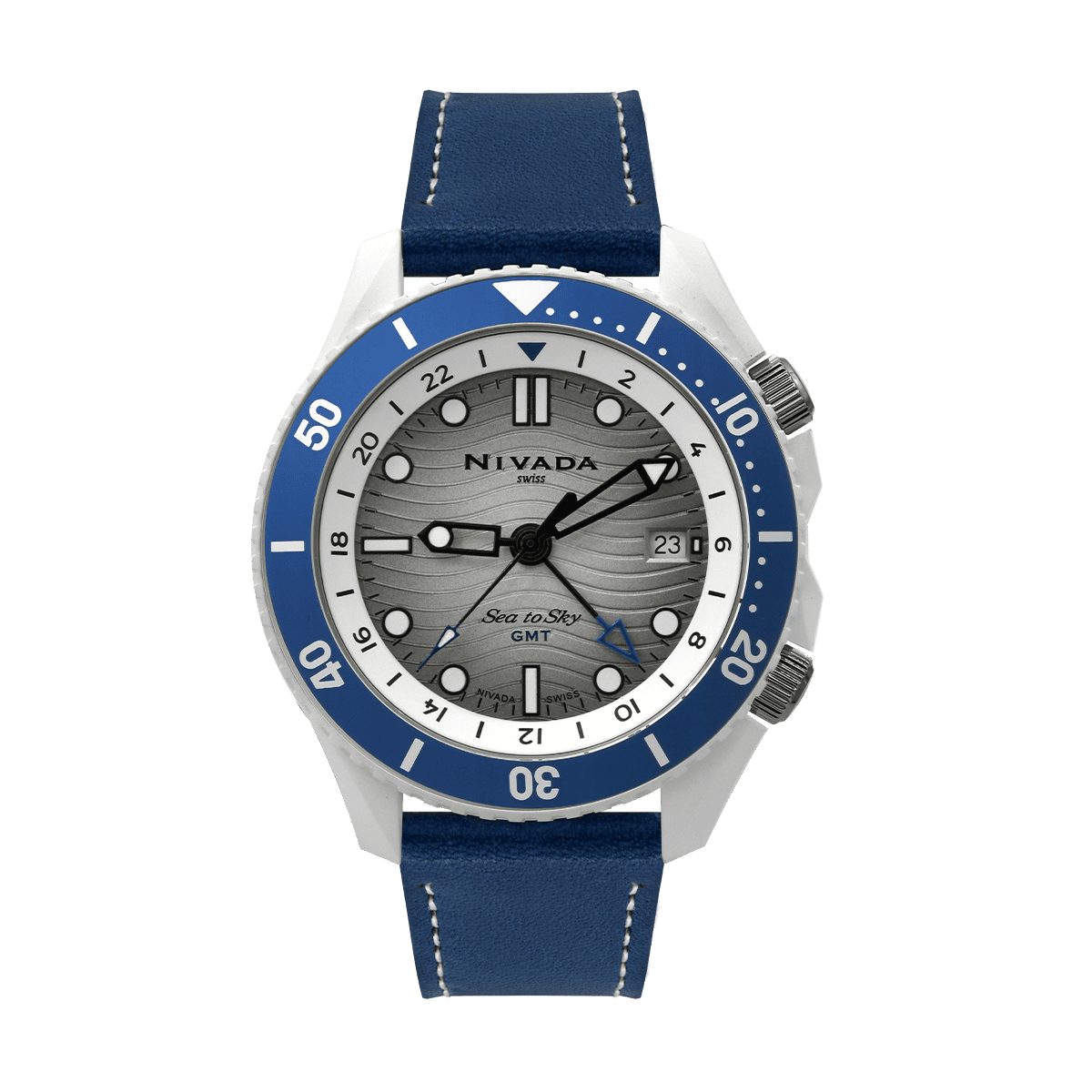 Sea To Sk& Cerámica GMT Waves - Reloj Nivada Swiss