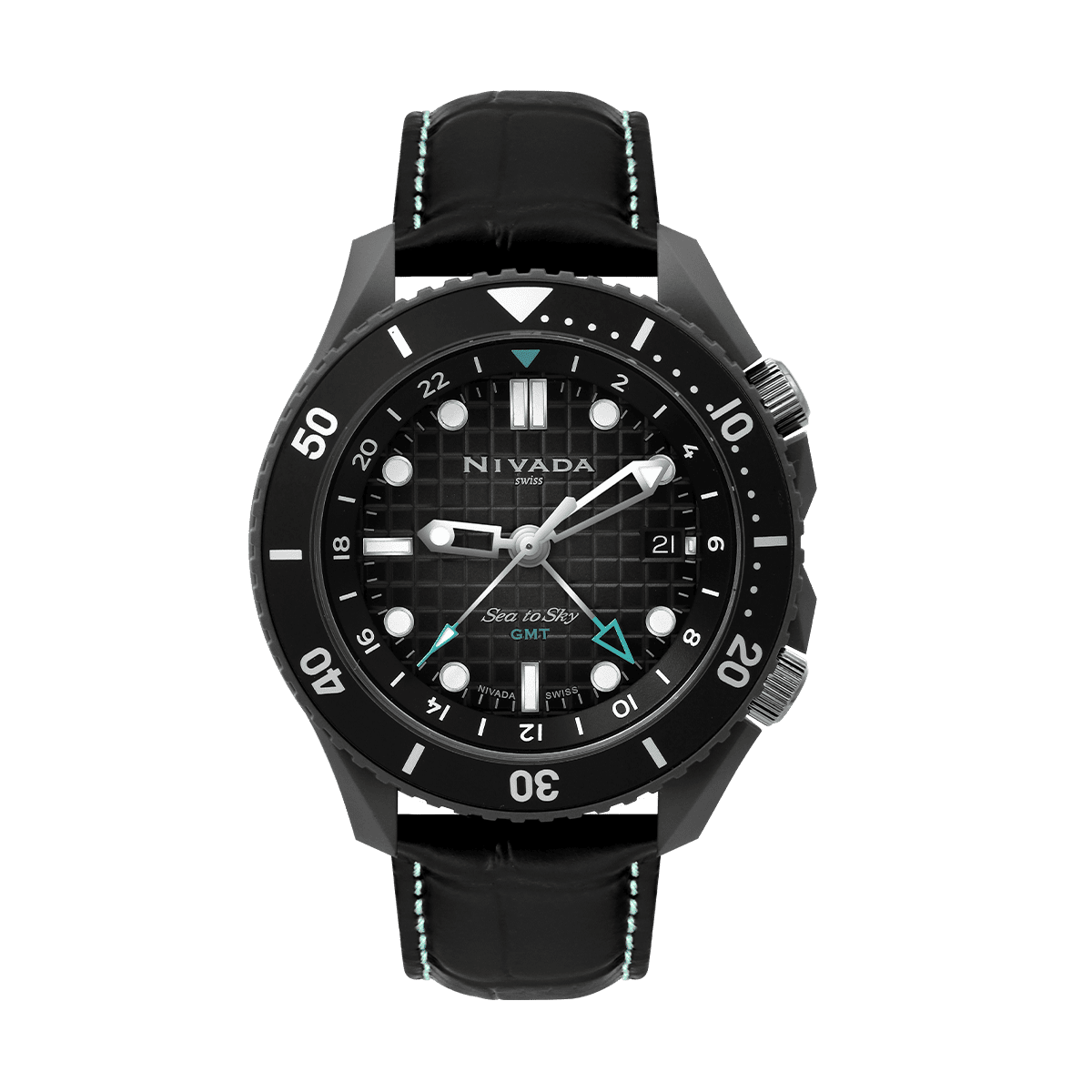 Sea To Sky Cerámica GMT Antracita - Reloj Nivada Swiss