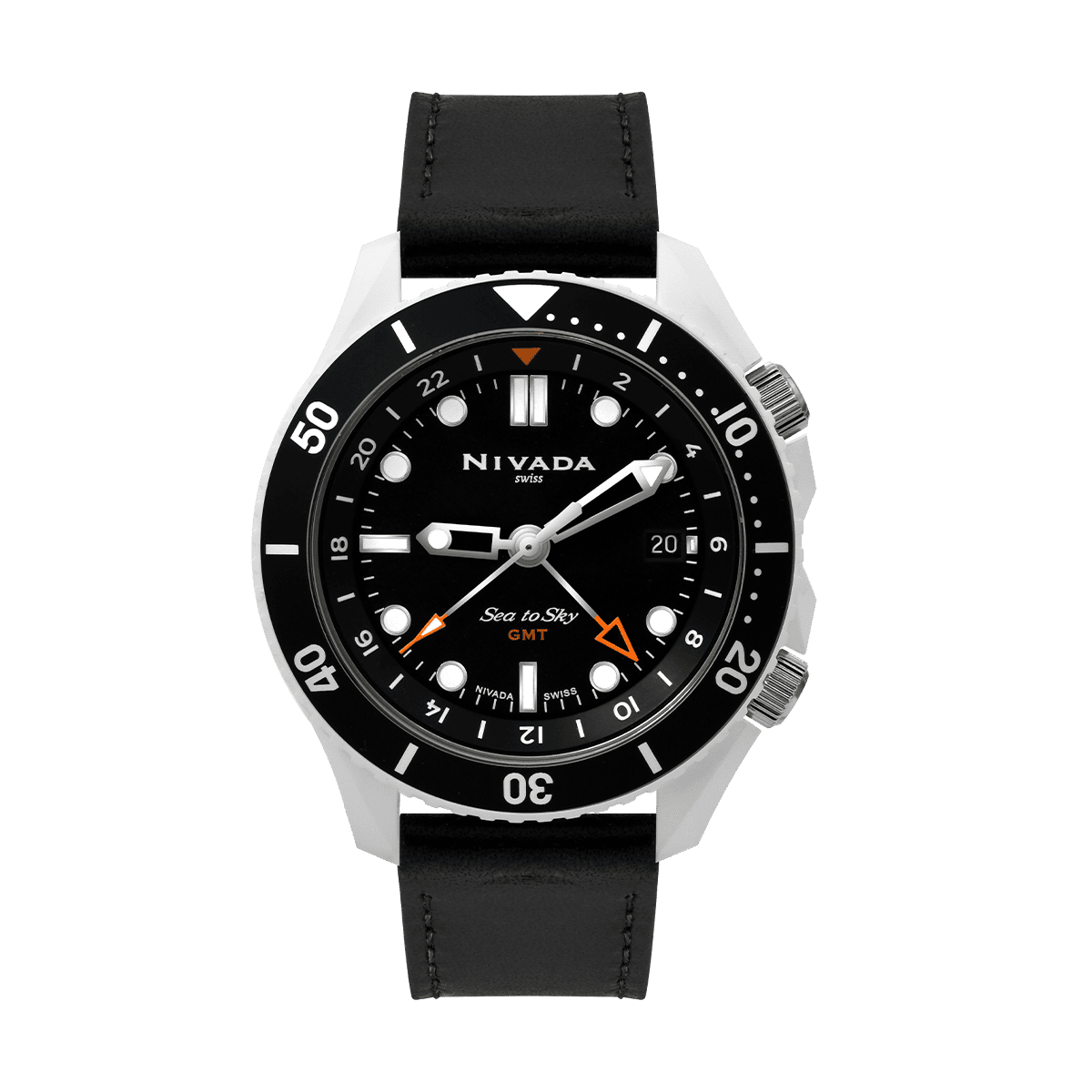 Sea To Sky Cerámica GMT Negro - Reloj Nivada Swiss