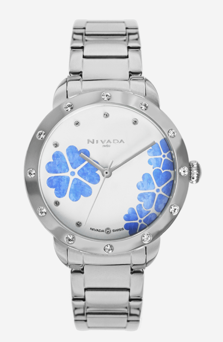 Fashion Flower Platinum Blue - Reloj Nivada Swiss